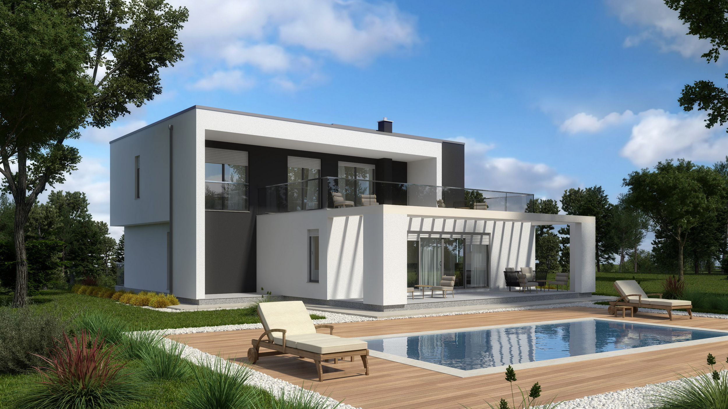 Fertighaus Evelyn – mit Obergeschoss 233 m²