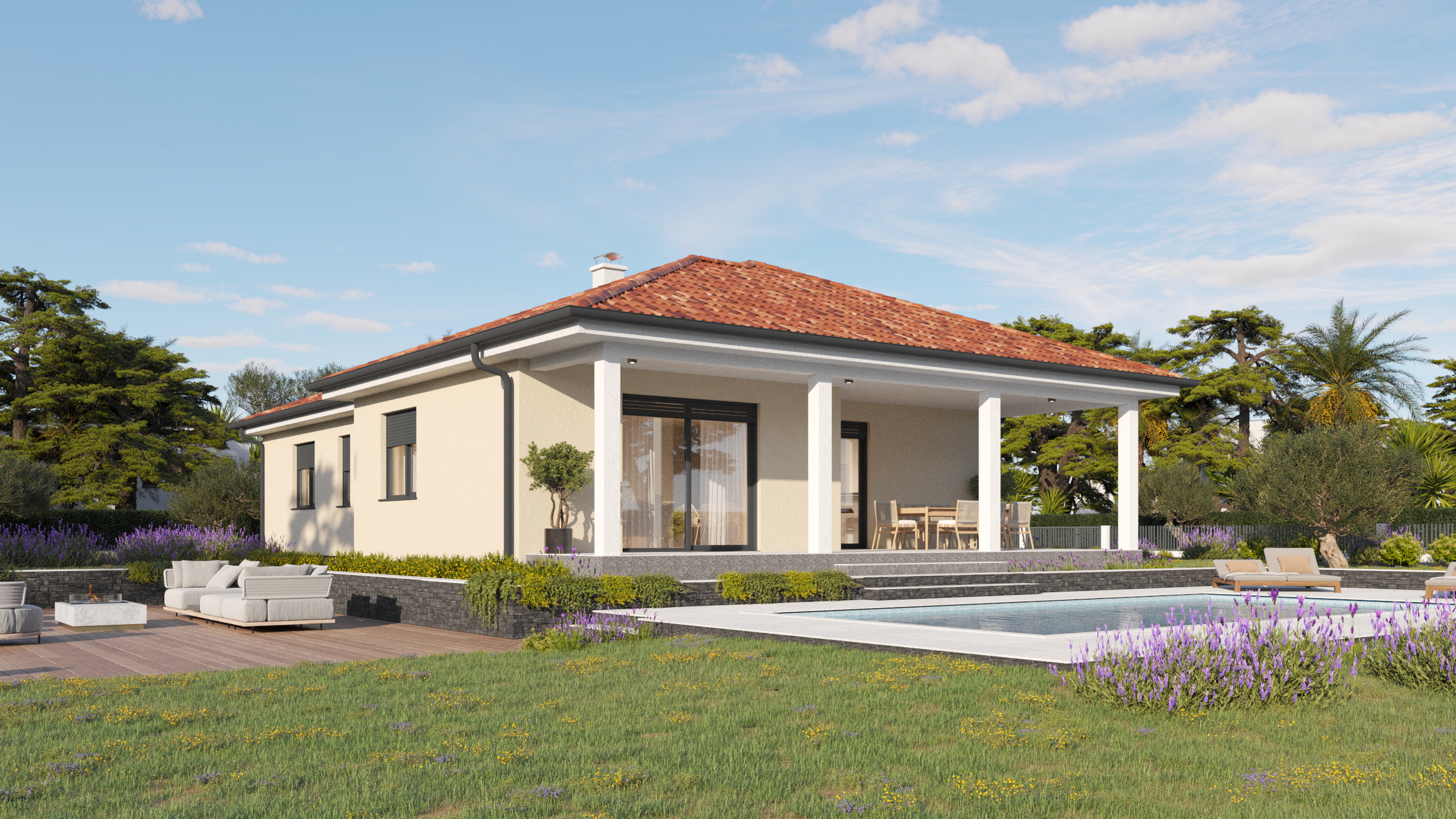 Fertighaus Kelly – Bungalow 126 m²