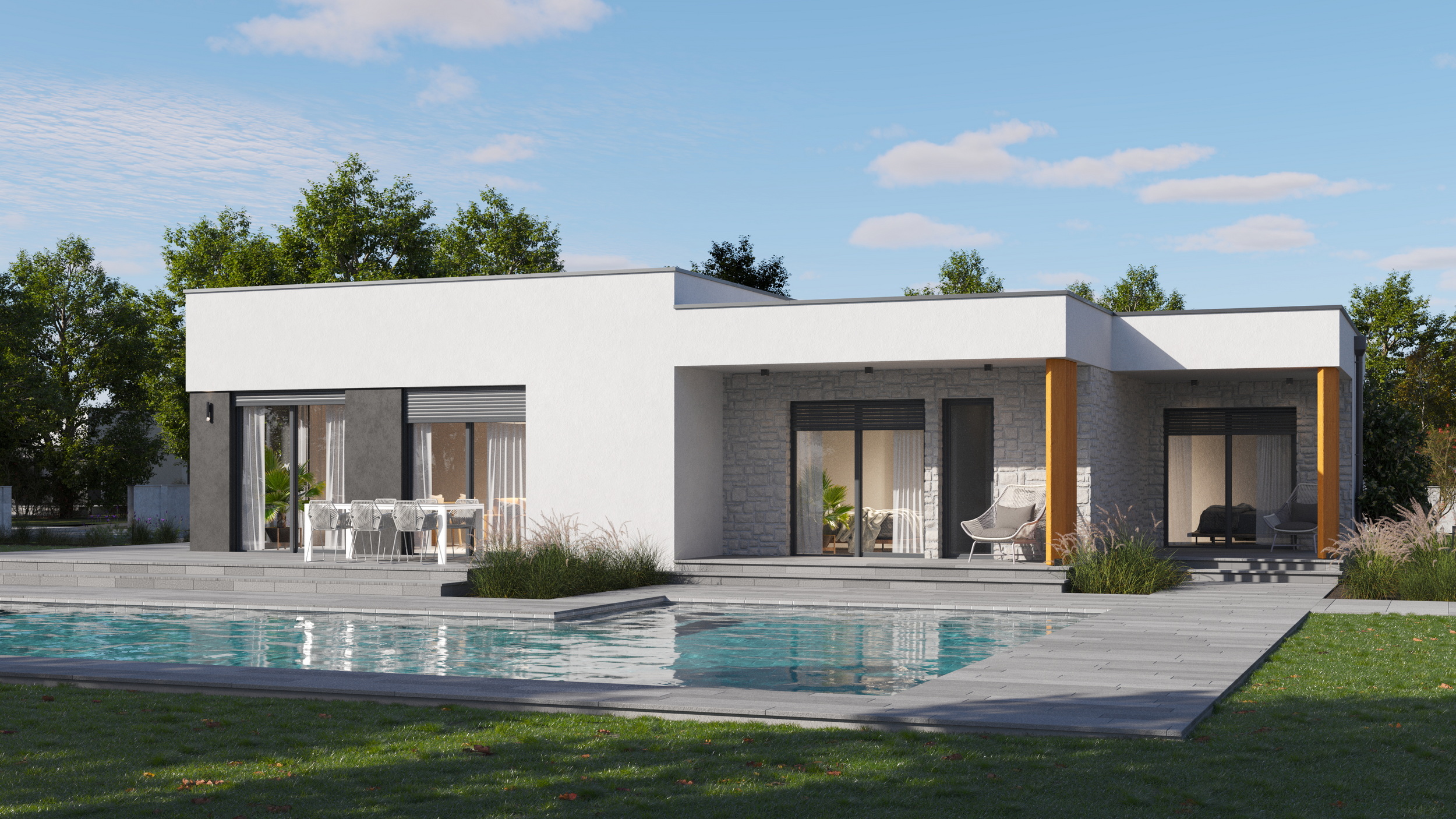 Fertighaus Nives – Bungalow 119 m²