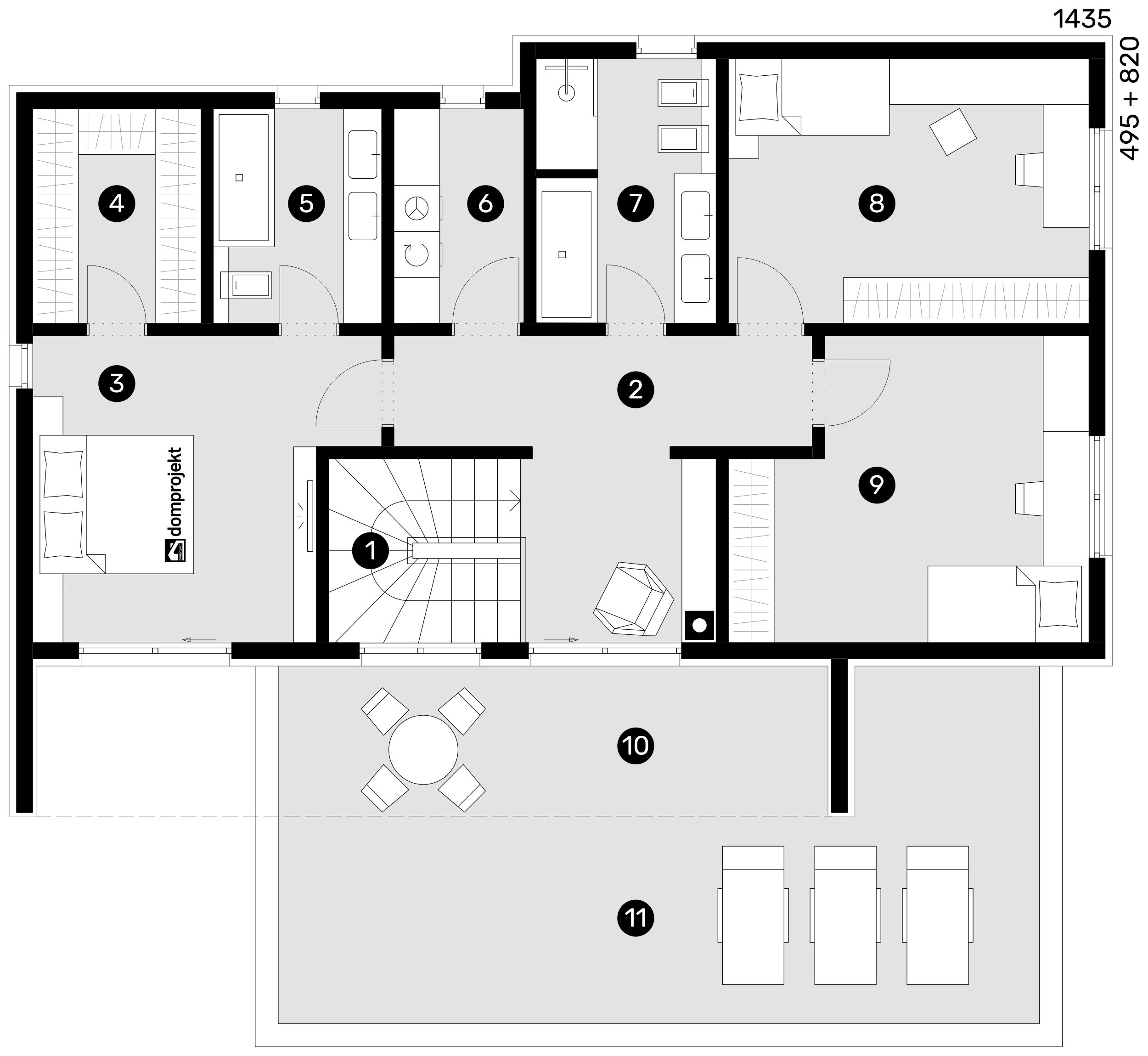Grundriss Obergeschoss – Fertighaus Evelyn