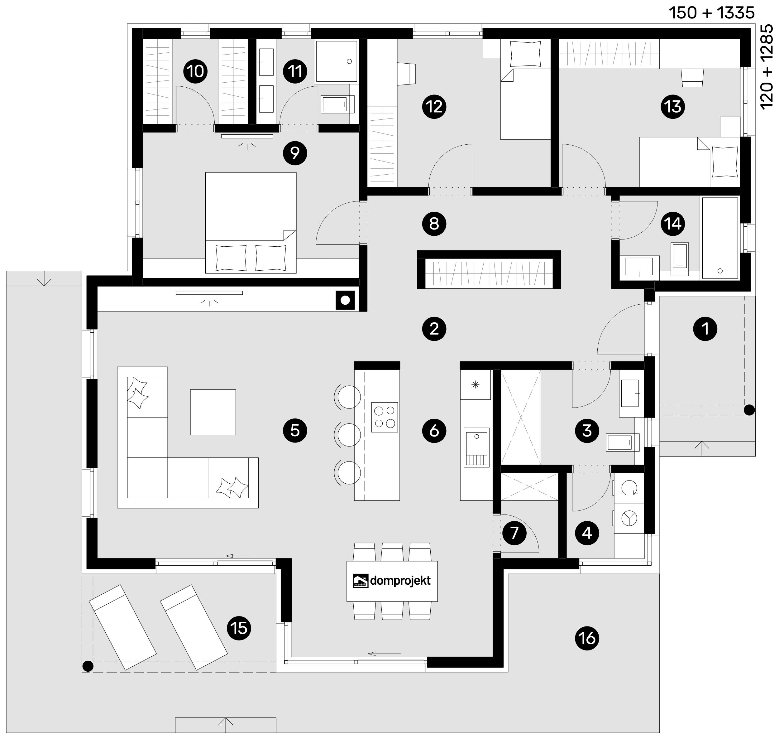 Grundriss Erdgeschoss – Fertighaus Catherine