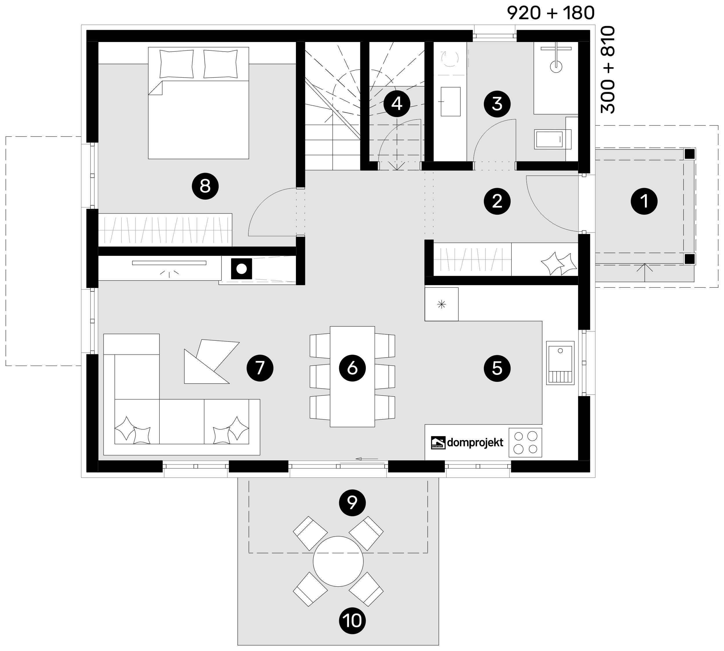 Grundriss Erdgeschoss – Fertighaus Venera