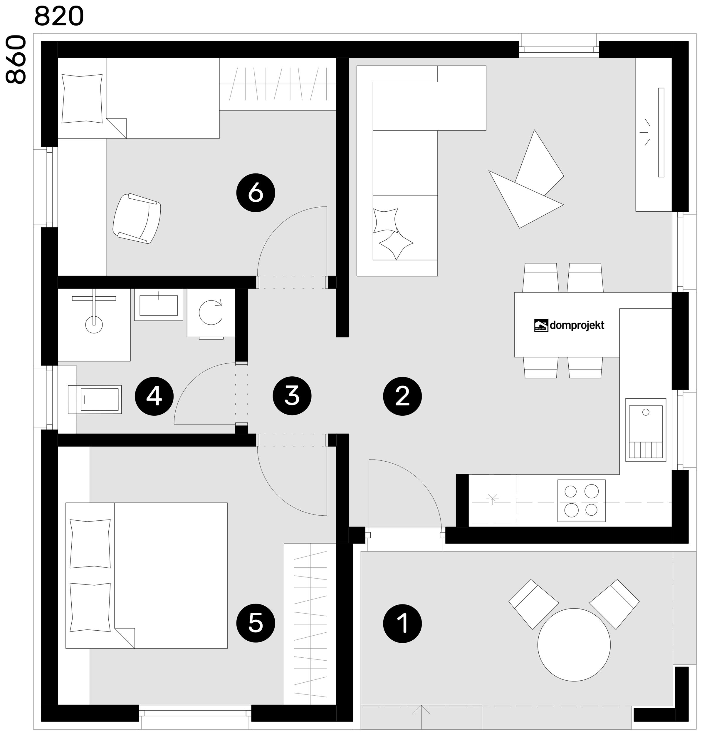 Grundriss Erdgeschoss – Fertighaus Viva