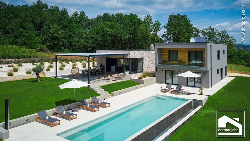Fertighaus mit Pool Škrapi