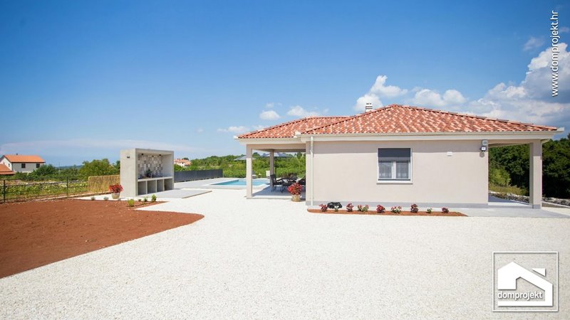 Modernes Fertighaus mit Pool Burići