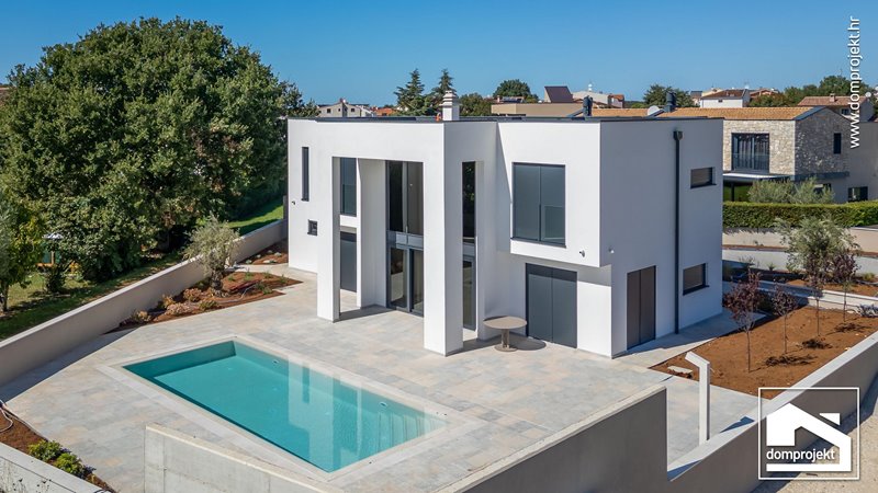 Modernes Fertighaus mit Pool Funtana